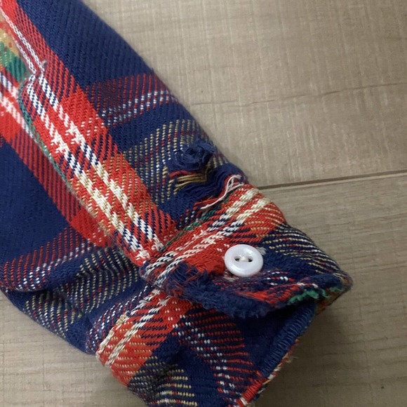 UNIQUE Vintage JCPenney Big Mac Captain America Flannel Shirt Mens L USA Made - Picture 6 of 14